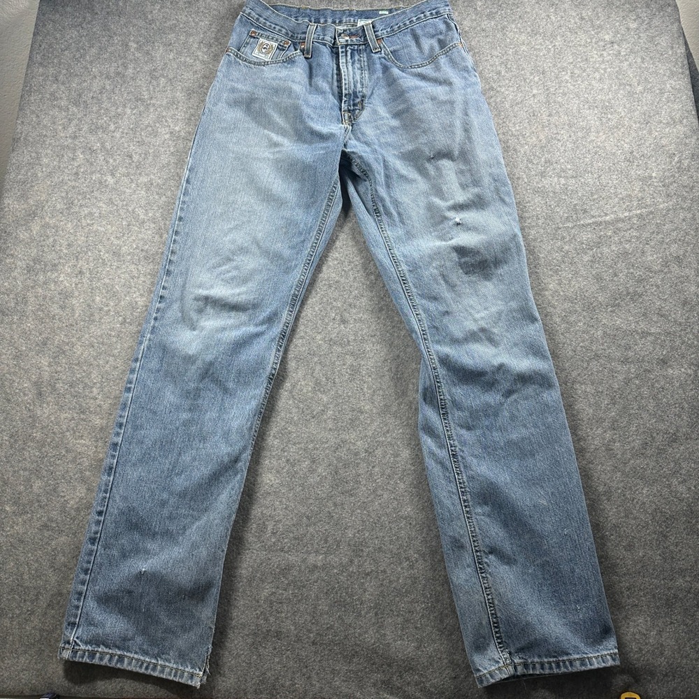 Cinch Jeans Men 32x36 Light Wash Straight Leg Denim Western Workwear MB92834003